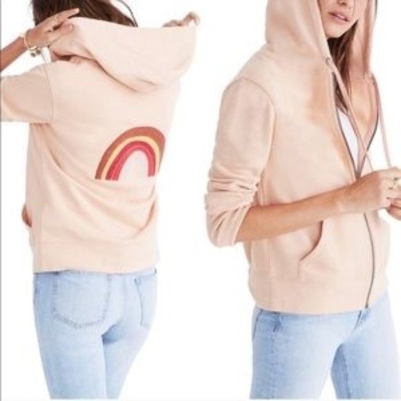 Madewell Tops - Madewell (NEW) Embroidered Rainbow Hoodie Sweatshirt